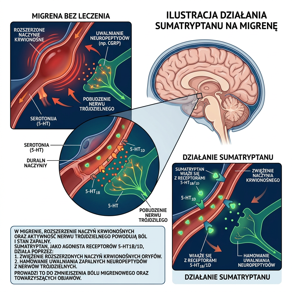 Sumatryptan na migrenę – jak działa i kiedy jest stosowany?